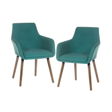 Contemporary Reception Chair - Pack of 2 - Green
